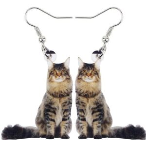 Örhängen Katt Maine Coon Norsk Skogkatt Sibirisk Katt Cat