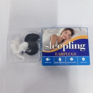 Professionella silikonöronproppar med brusreducering - 2 par Black+White