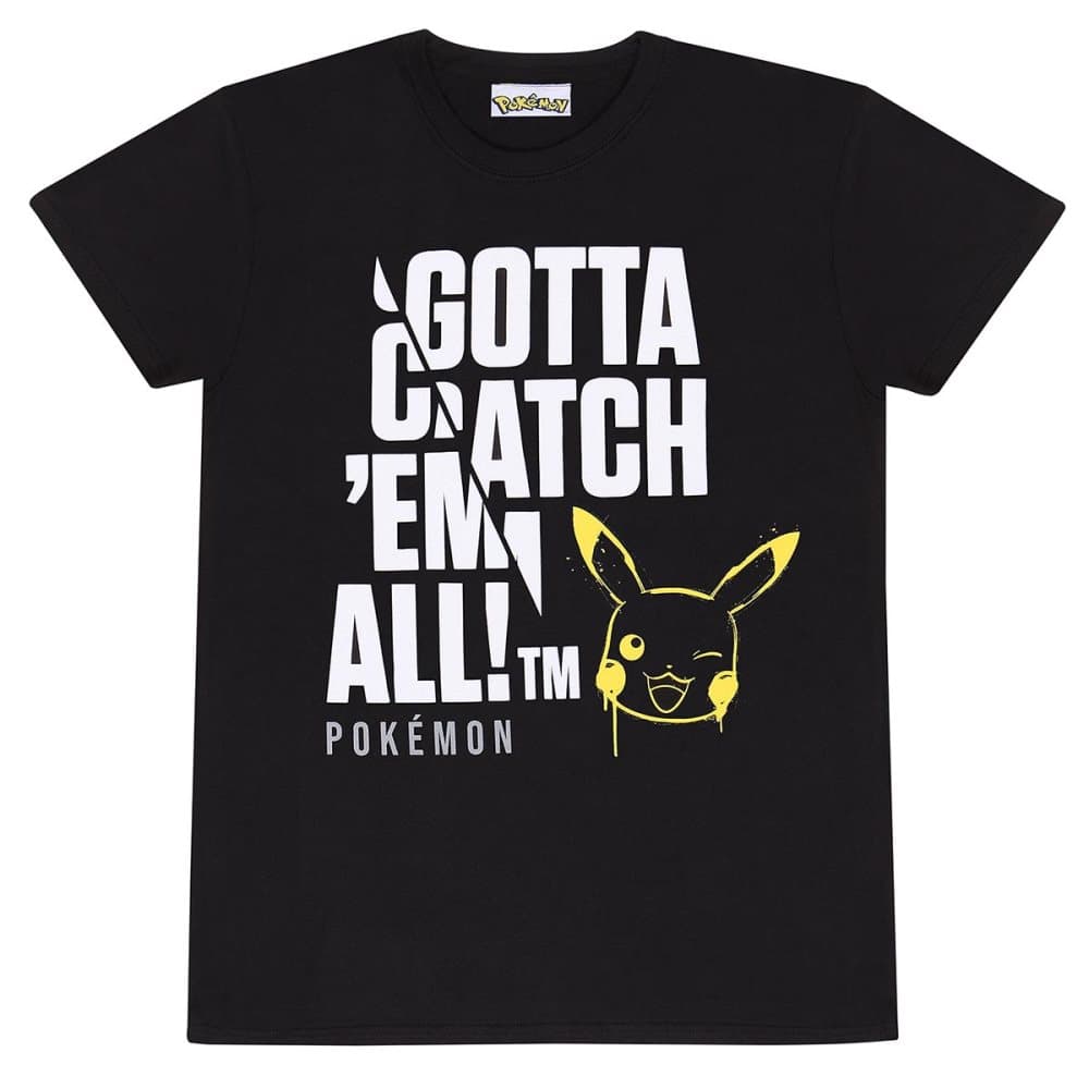 Pokemon Unisex Adult Jumbo Text T-Shirt