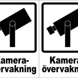 2-Pack - Kamera vervakning - Skylt (A5)