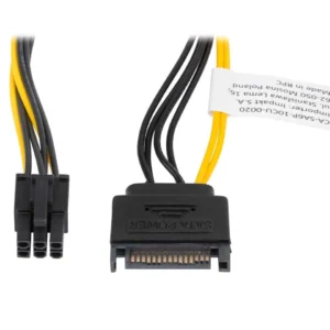 15-pin SATA (hane) till 6-pin PCI Express (hane) 20cm