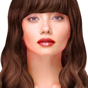 Party Wig Long Wavy Brown Hair Peruk