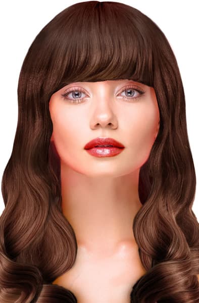 Party Wig Long Wavy Brown Hair Peruk