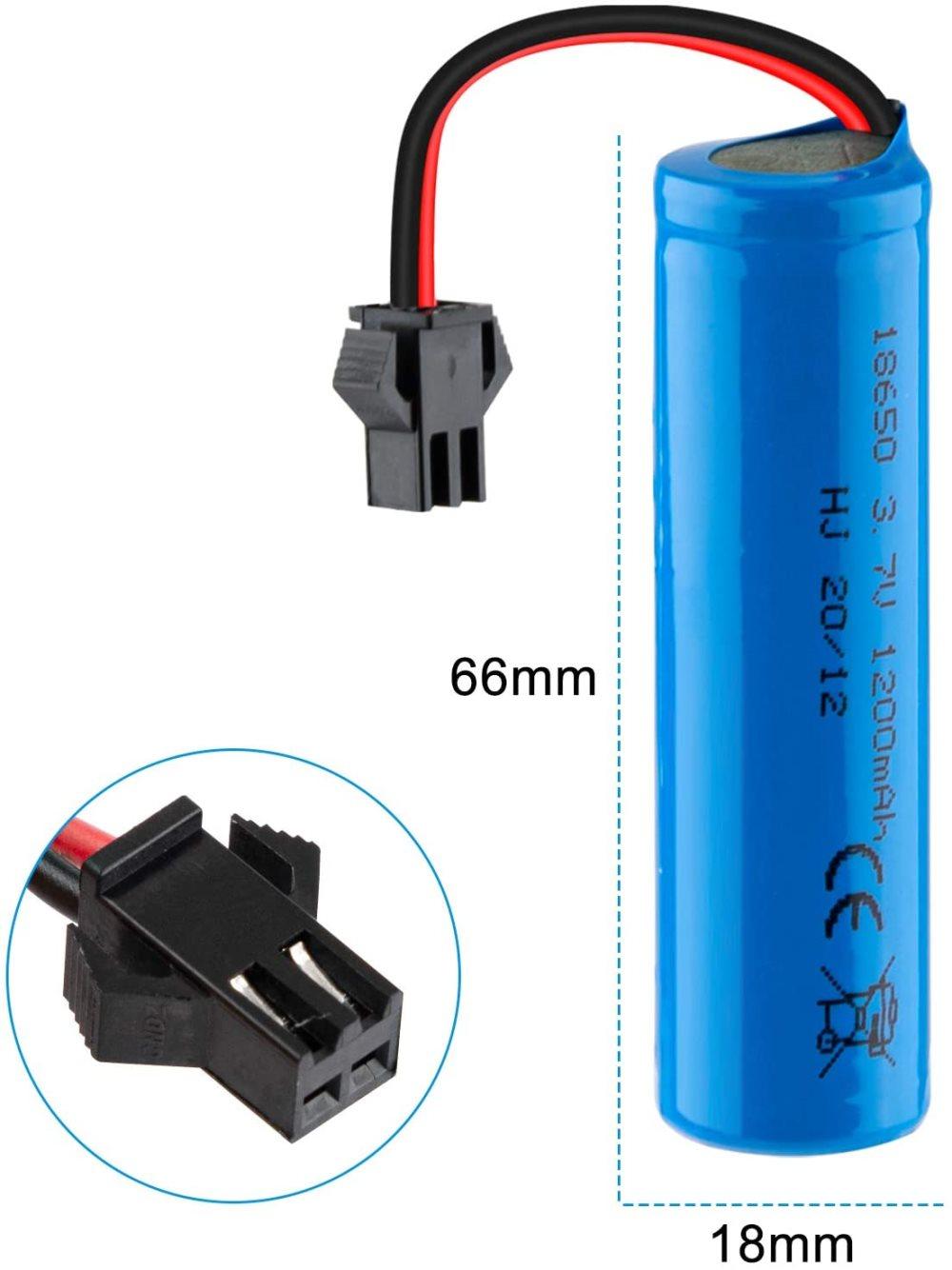 1 stycke 3.7V 1200mAh 1S Lipo Tillbehör till Fjärrstyrda Leksaker Batteri med SM Plug Connector