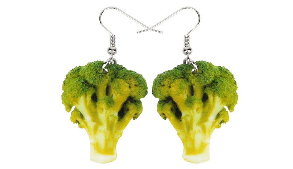 Örhängen BROCCOLI Grönsak Vegetable Kål Akryl Oversize