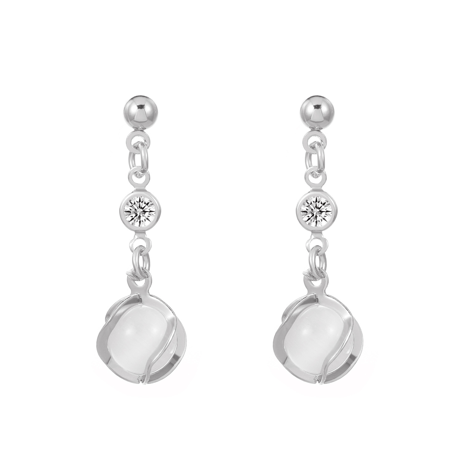 Opal örhängen 1 par Silver