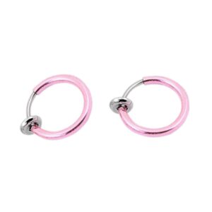 2-pack Rosa Fake Piercing Utan Hål Näsring Septum Läppring