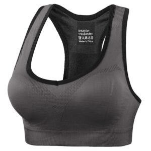 Plus Size Sports BH - Andningsbar och stödjande design Grey 3XL