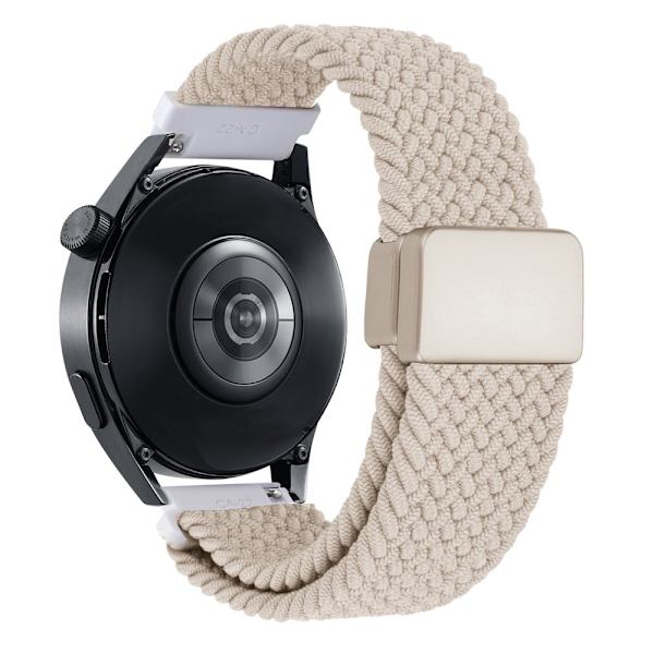22 mm universellt armband med magnetspänne i flätad nylon för smartklockor - Stjärnljus