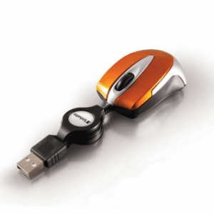 Verbatim Go Mini Optical Travel Mouse - Mus - hger- och vnsterhnta - optisk - kabelansluten - USB - vulkanorange
