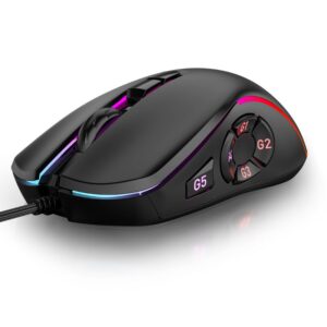 10-knapps RGB Gamingmus med Hg Precision och Anpassningsbar DPI upp till 12800 fr Optimal Spelupplevelse
