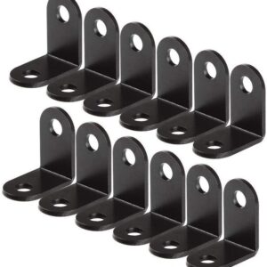 Vinkeljärn Vinkelfäste för hörn 12-pack Black