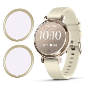 2 st / Förpackning Garmin Lily 2 Skärmskydd Lila Ljus PMMA Klar Klockfilm - Guldkant