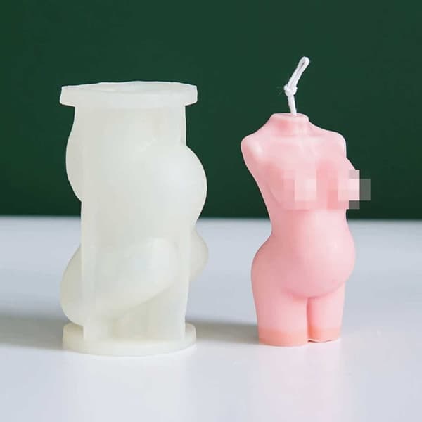 Ljusform Stearinljus Gravid Kvinna 3D 9cm