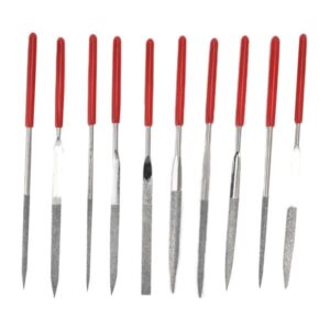 Nlfilset - 10 st - Hrdat - Robust - Hllbart - Bekvmt handtag - Praktiskt - Smyckesfilar - 3x140mm