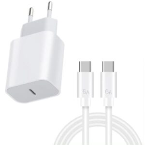 Laddare fr iPhone 15 + 3M kabel Snabbladdare USB-C till USB-C 20W PD