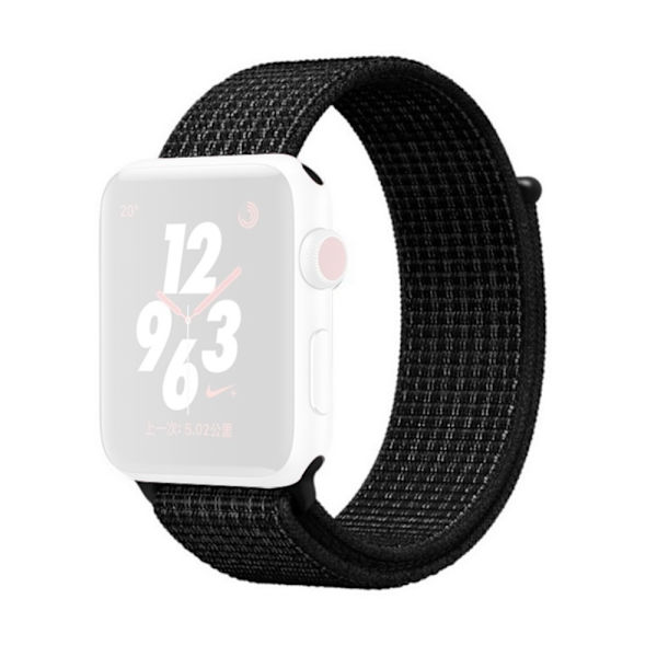 Apple Watch 38/40/41/42mm Sport Loop Klockarmband - Svart