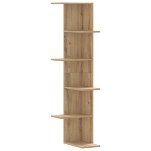 vidaXL Vgghylla hrn ek 36,5x36,5x140 cm konstruerat tr