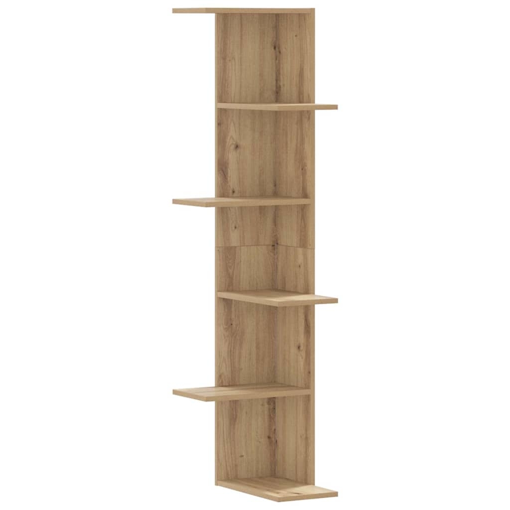 vidaXL Vgghylla hrn ek 36,5x36,5x140 cm konstruerat tr