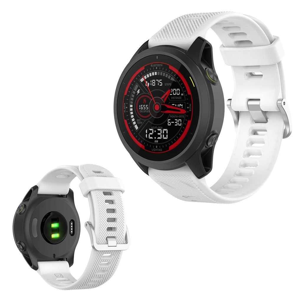 Garmin Forerunner 745 silicone watch band - White