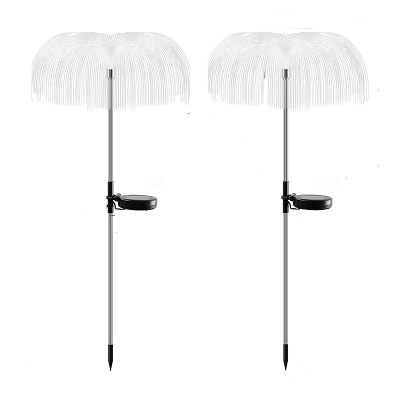 2-Pack solar fyrverkeri ljus, trädgård ljus för terrass innergård gräsmatta jul MultiColor
