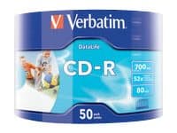 Verbatim DataLife - 50 x CD-R - 700 MB (80min) 52x - utskrivbar yta - spindel