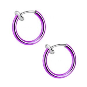 2-pack Lila Fake Piercing Utan Hål Näsring Septum Läppring