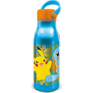 POKÉMON ALUMINIUMFLASKA MED FLEXI-HANDTAG 760 ML Vattenflaska för barn tillverkad av tålig aluminium för enkel drickning. Innehåller lock med siliko