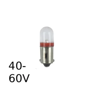 LED Signallampa Röd 10lm Ba9s T9x26 0,4W 40-60V