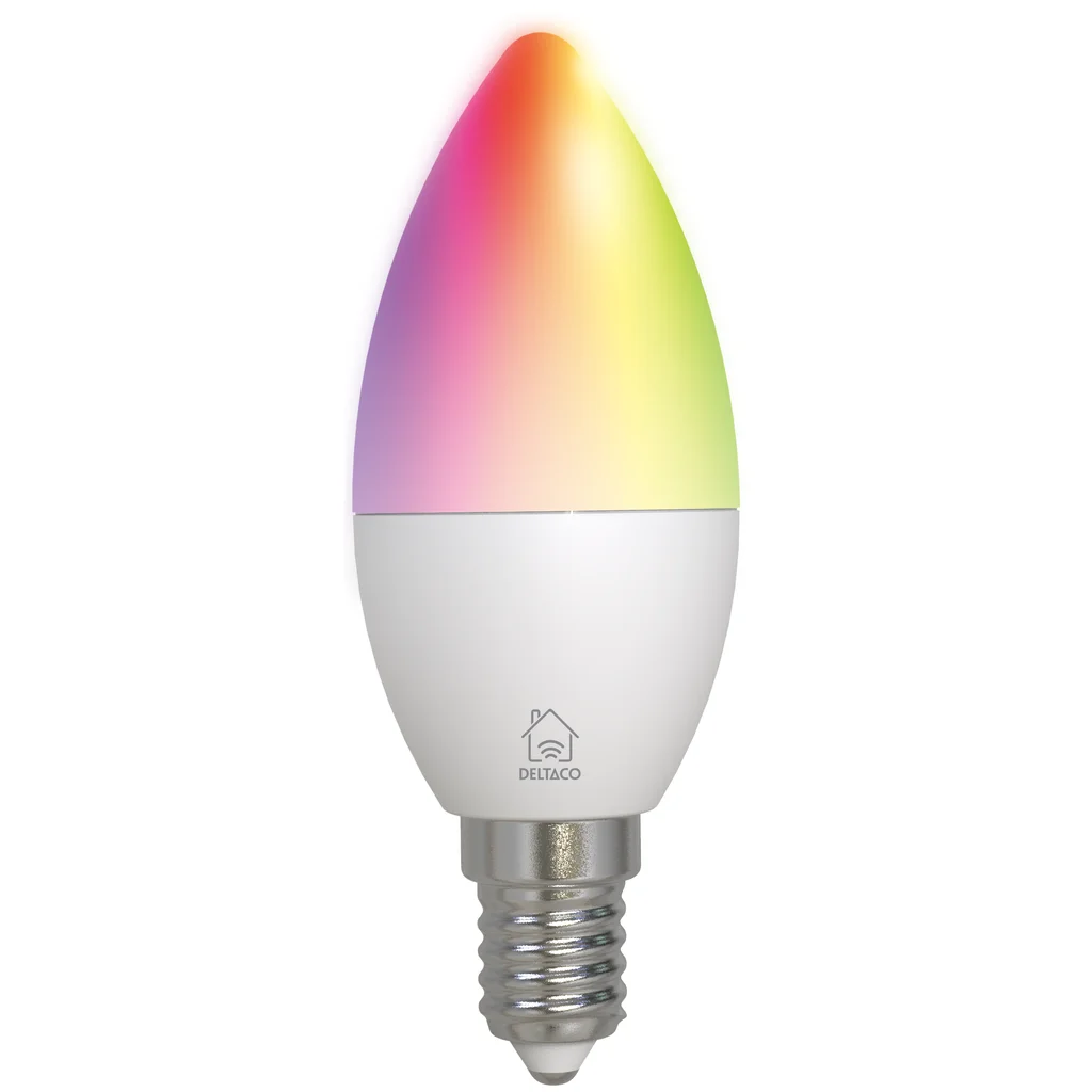 Smart Home LED-lampa, E14, C37, WiFi 2,4 GHz, 4,9W, 470 lm