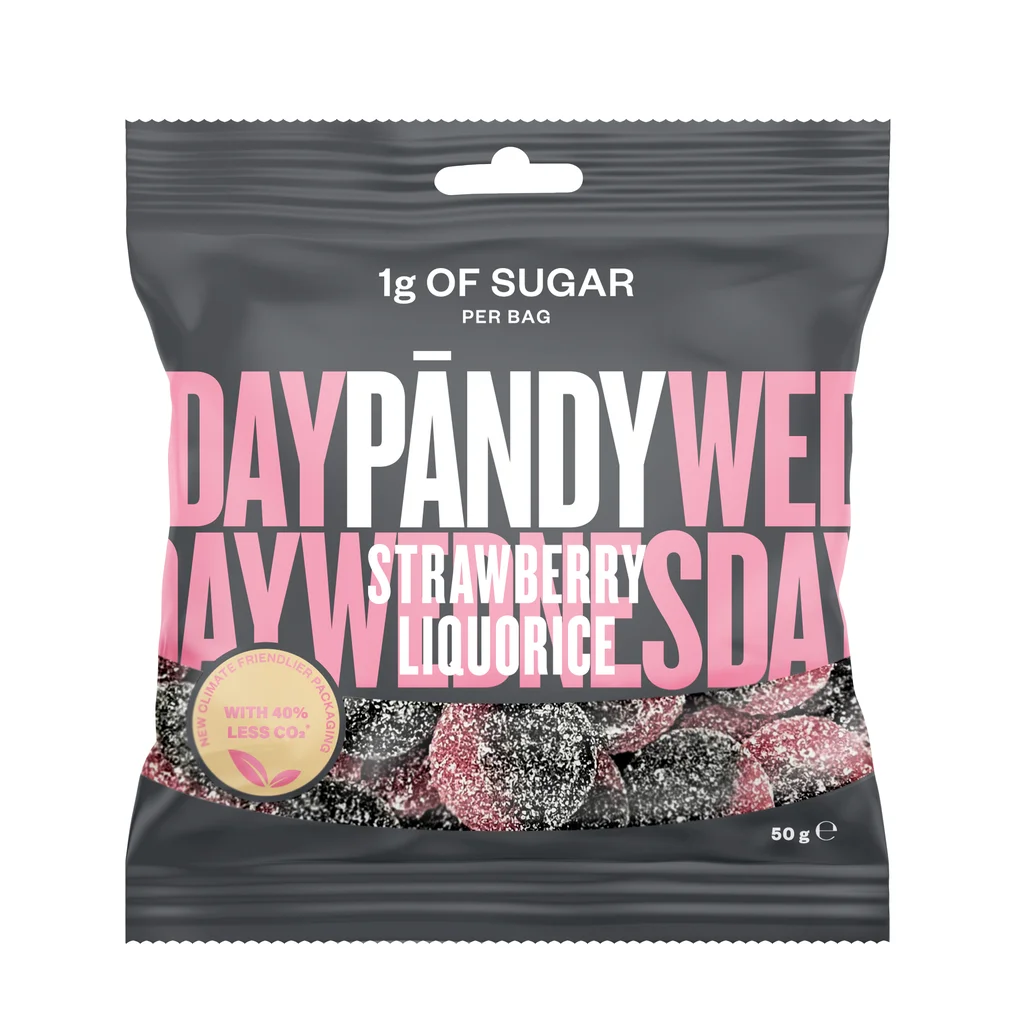 Pändy Candy Strawberry/Liqourice, 50g