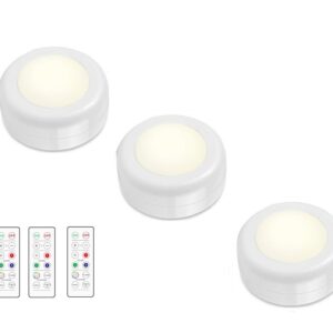 LED-spotlight med fjärrkontroll 3-pack