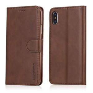 LC.Imeeke läder iPhone X fodral - Brun
