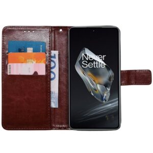 Plånboksfodral 3-kort till OnePlus 13R - Brun