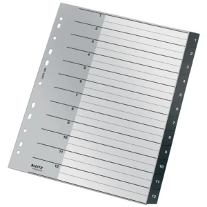 Leitz Recycle Register A4 Maxi, 1-12 numeriska flikar