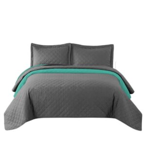 Överkast Inez 220x240 Grå Mintgrön TUTUMI 240x220x1cm