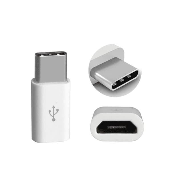 2-Pack Micro-USB till USB-C (hane) Adapter - VIT