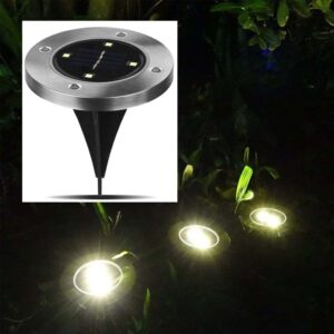 LED-solcellspotlight för trädgården med markspjut (4 st)