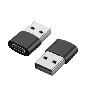 2-pack USB-C till USB-adapter för dataöverföring och laddning Black