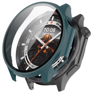 Oppo Watch X2 / OnePlus Watch 3 Hårt, stöttåligt klockfodral med skärmfilm av härdat glas - Grön