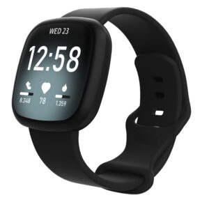 Klockarmband för Fitbit Versa4/Fitbit Versa3/Fitbit Sense/Fitbit Sense2 Black S