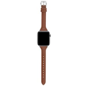 Läderarmband Apple Watch 42/44/45/49 1-8/SE/Ultra Smalt Brun