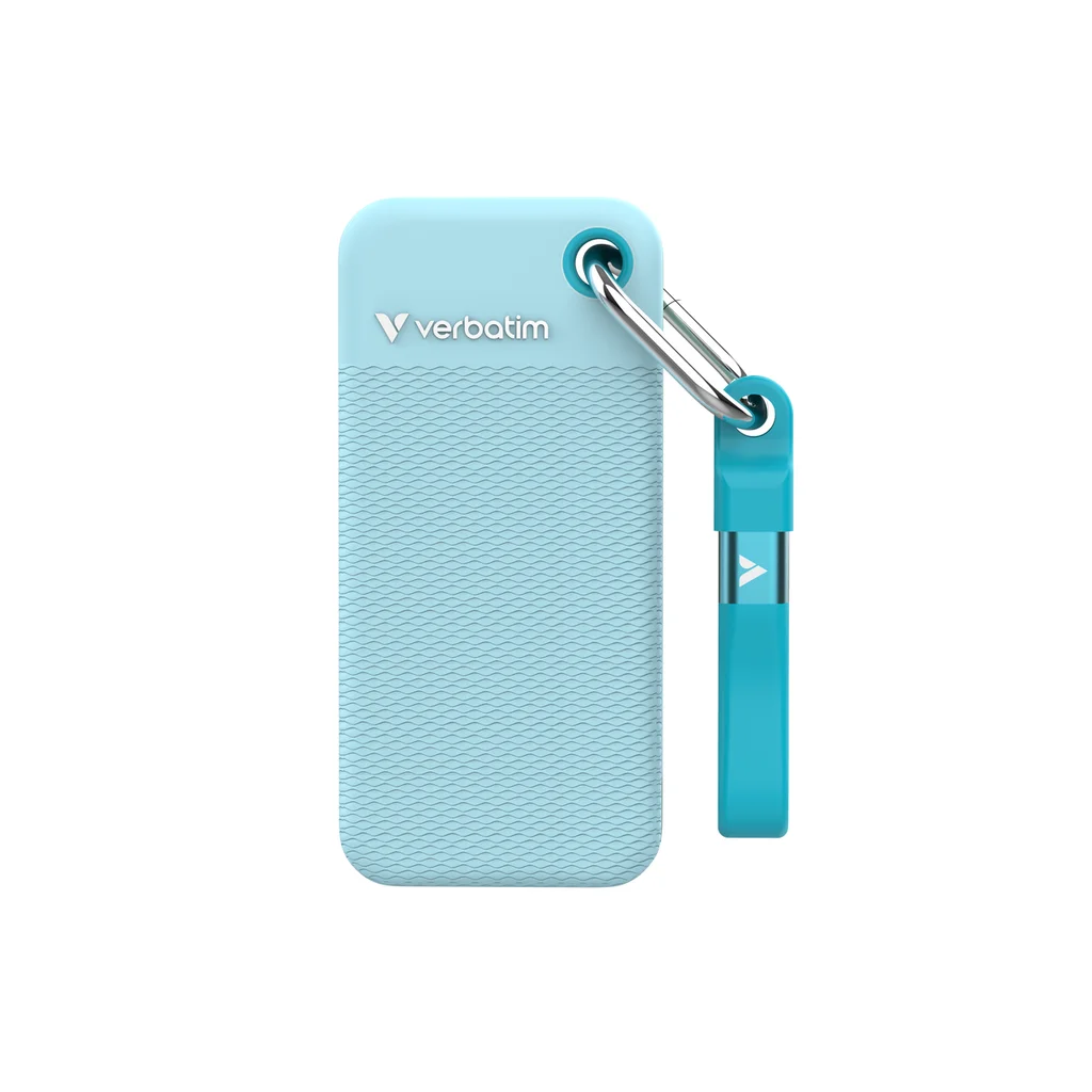 Pocket SSD USB 3.2 Gen 2 2TB Polar Blue w/2x rubber sleeves