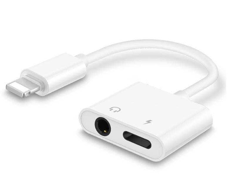 Lightning till 3,5 mm ljud-adapter och laddning