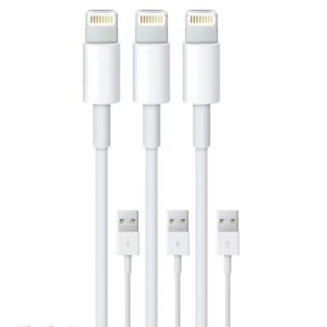 3-pack -2 meter Lightningkablar iPhone 15/14/13/12/11/ Xs/Max/X/8/7/6/5SE