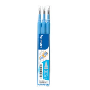Refill 3-pack FriXion Raderbart blck 0,7 ljusbl