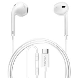 Öronproppar - MAYAXESS - Galaxy S25 FE - USB-C - Inbyggd mikrofon - Optimal komfort