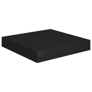 vidaXL Svvande vgghylla svart 23x23,5x3,8 cm MDF