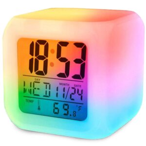 Vckarklocka - Digital med LED & Termometer - Klocka