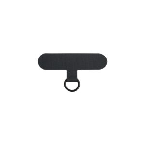 2-pack Universal Telefon Lanyard Patch, Nylon Mobiltelefon Snodd Fäste, Svart